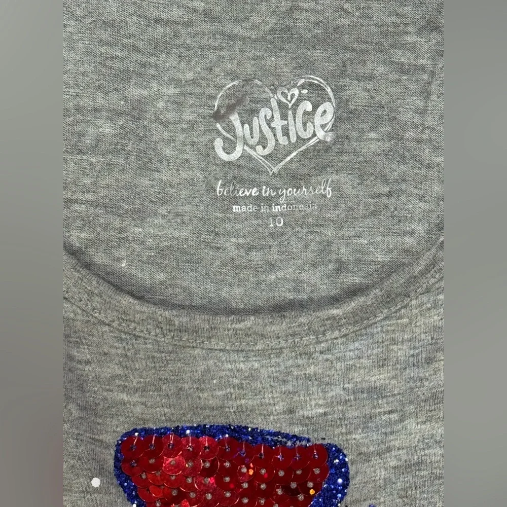 Justice Blue and Gray Layered Tank Top​